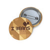 Z Beans Logo Pin Back Button
