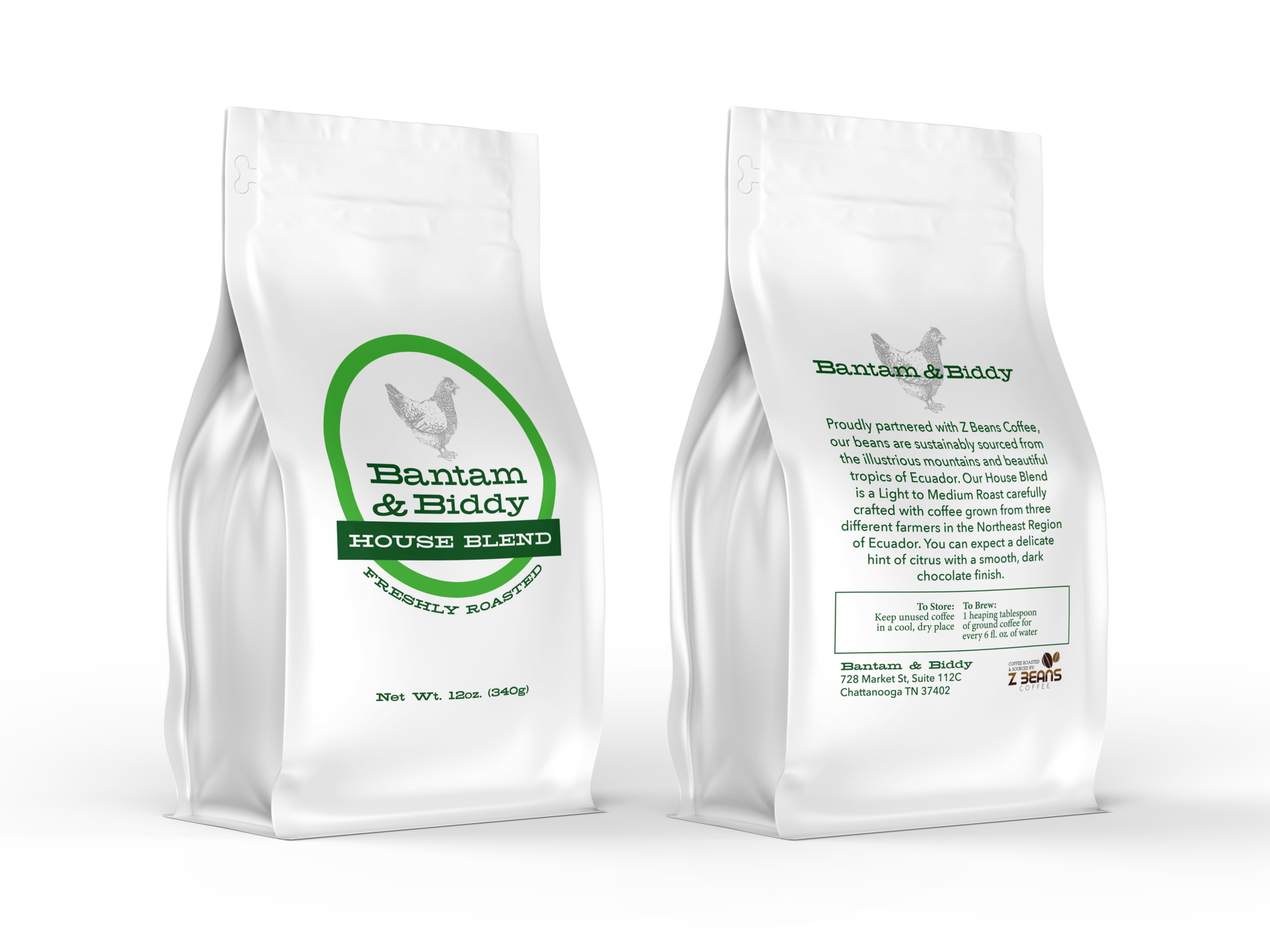 Bantam & Biddy 12oz. Bags - House Blend - 8ct per case