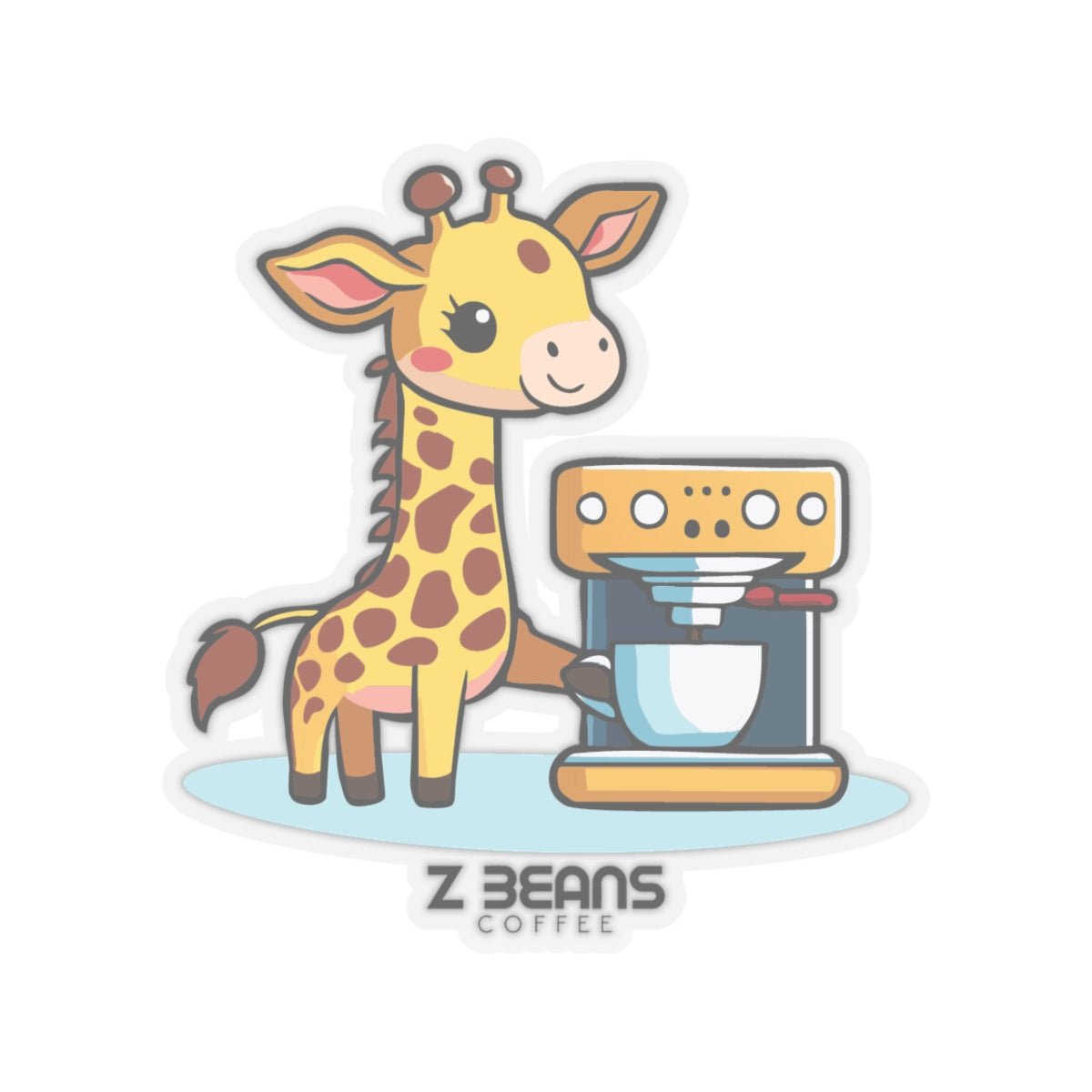 Giraffe Barista Sticker