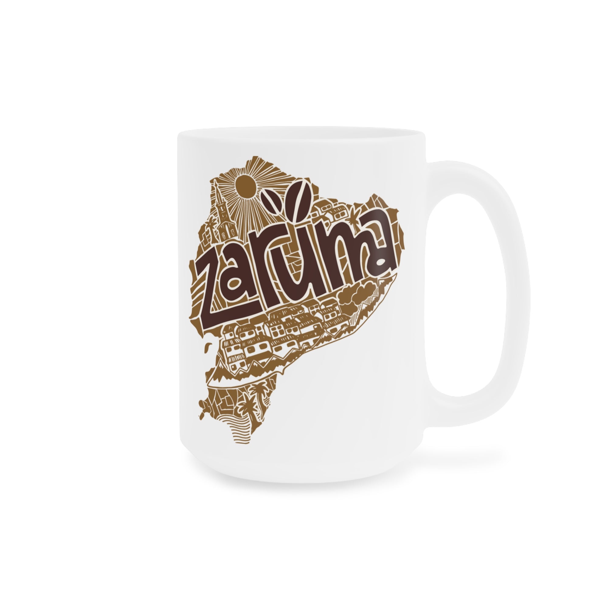 Zaruma White Ceramic Mug
