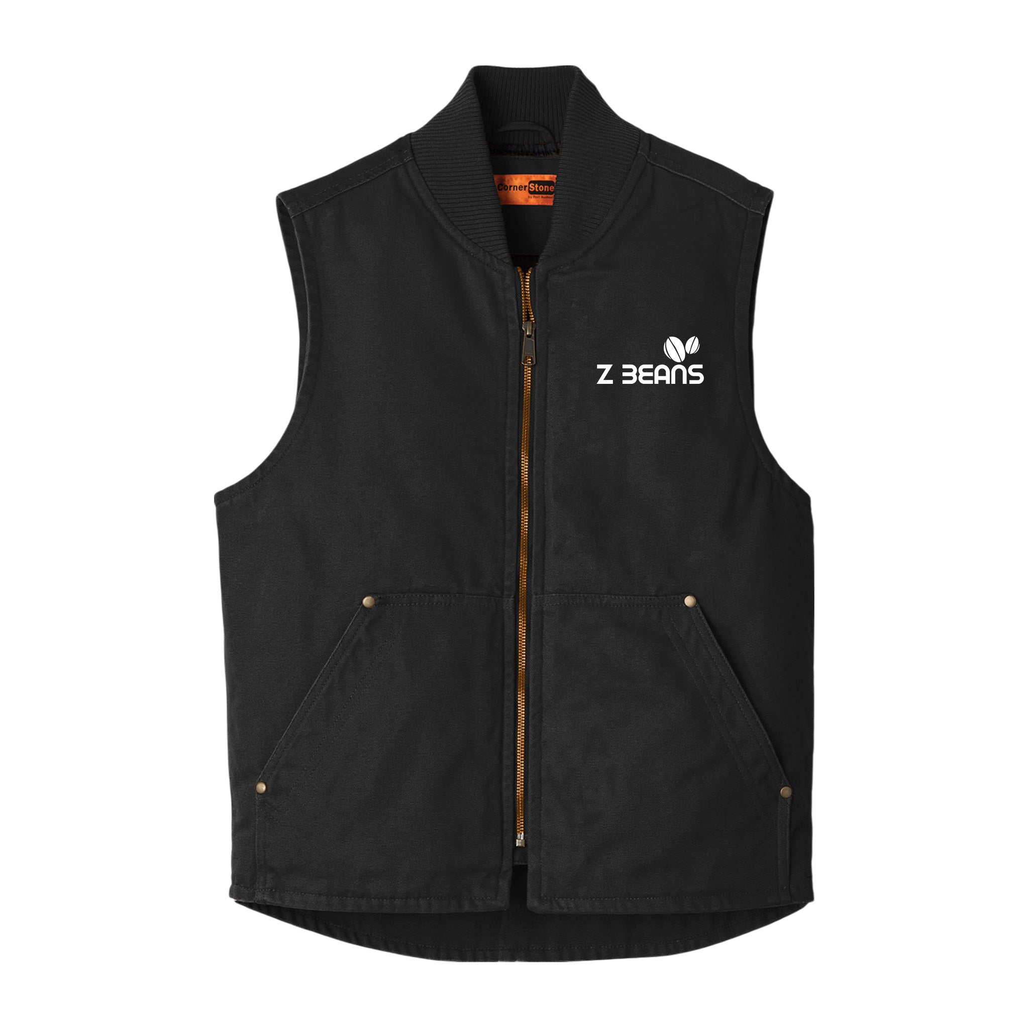 Z Beans Embroidered Duck Cloth Vest