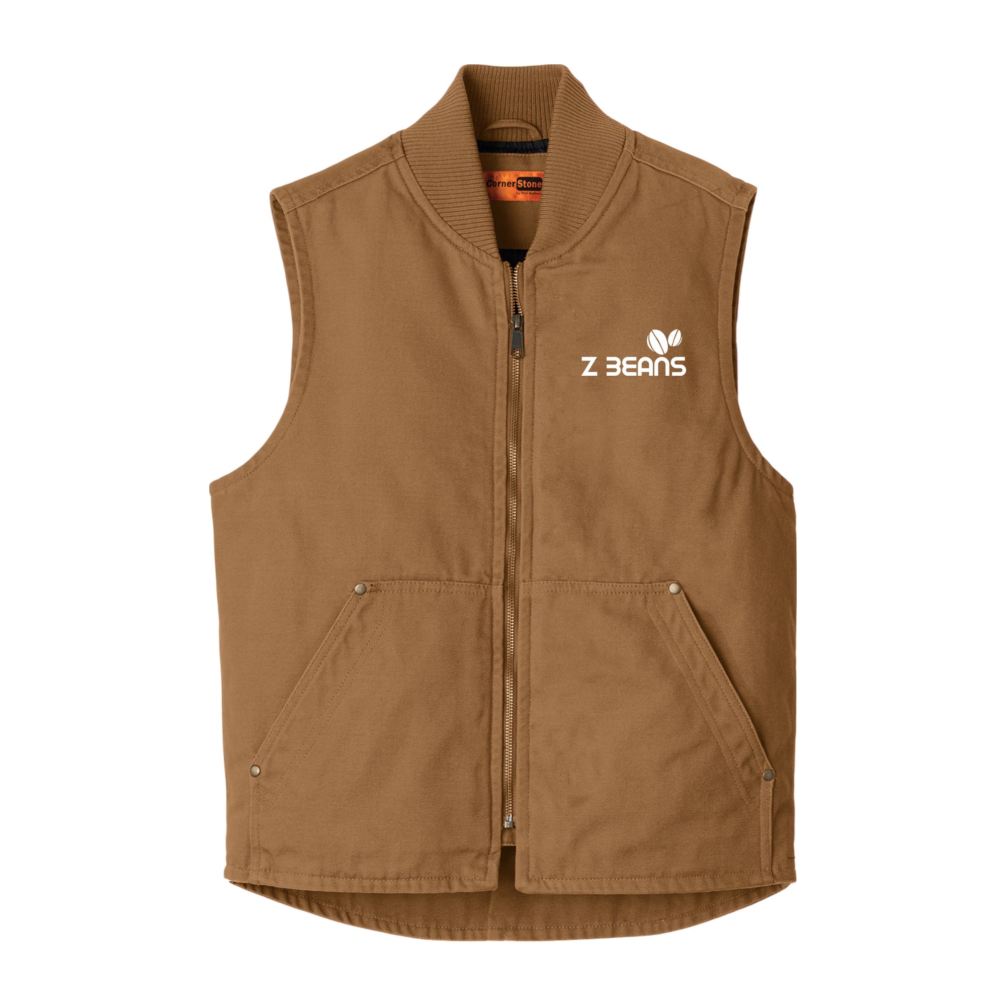 Z Beans Embroidered Duck Cloth Vest