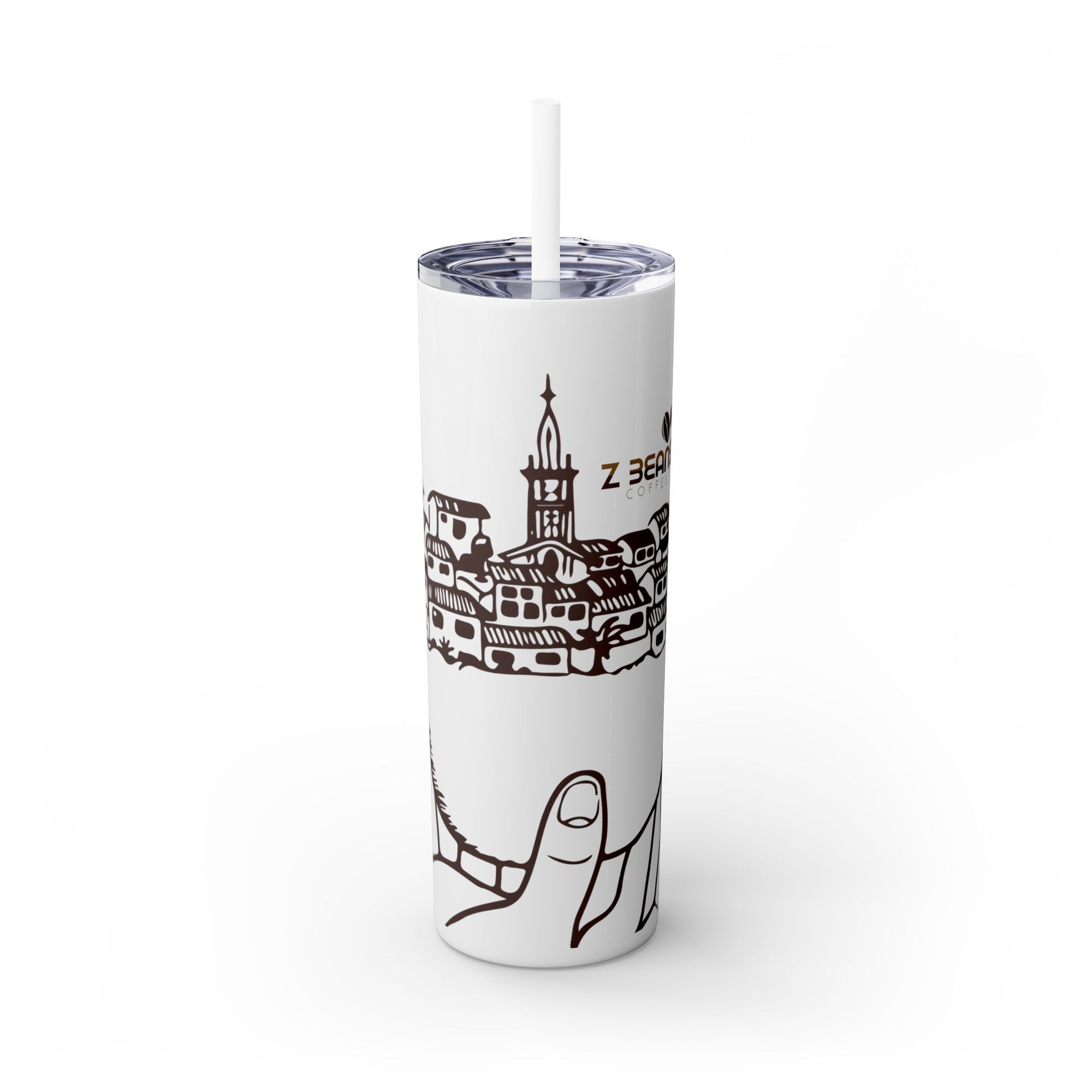 Hand & Cup - Z Beans Skinny Tumbler, 20oz