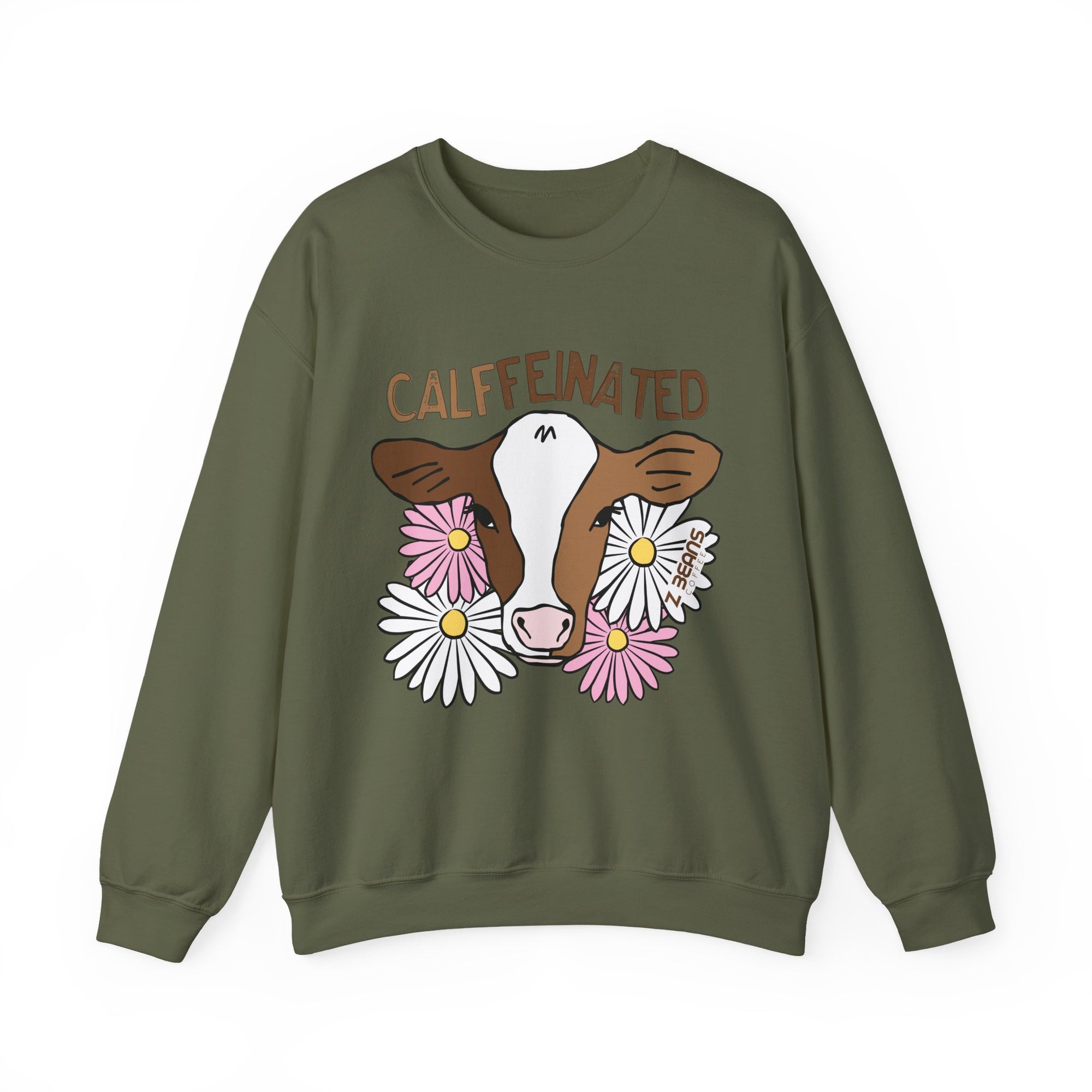 Calffeinated Z Beans Crewneck Sweatshirt