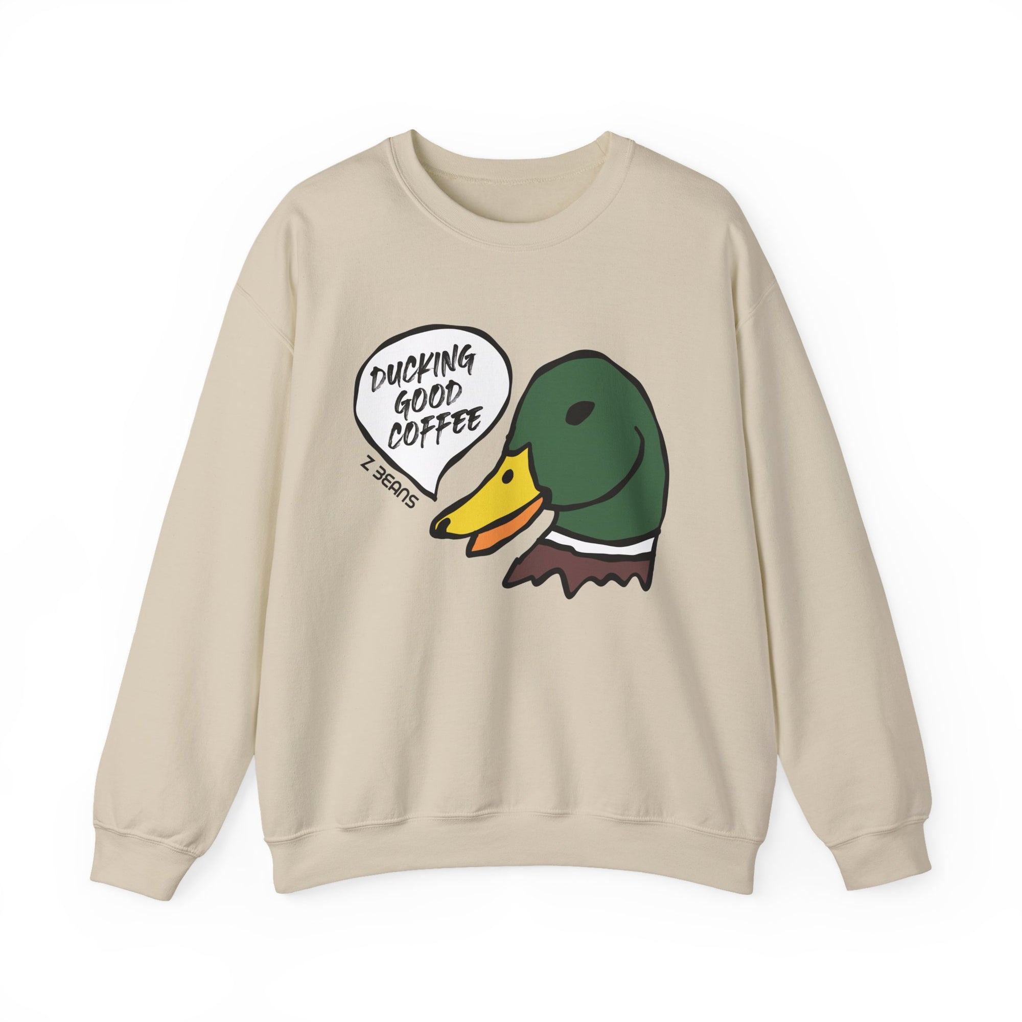 Ducking Good Z Beans Coffee Crewneck Sweatshirt