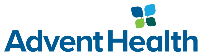 Advent Health logo with blue and green colors