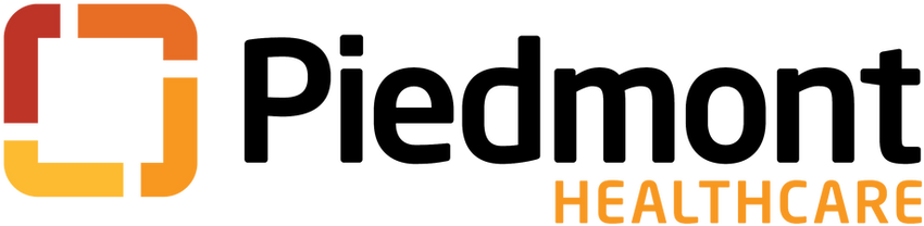 Piedmont Healthcare logo with orange and black design