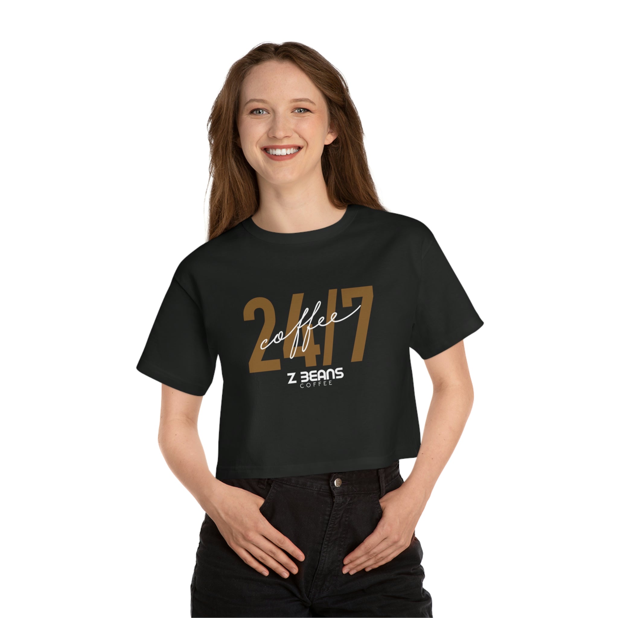 24/7 Coffee - Champion Heritage Cropped T-Shirt – Z Beans Coffee