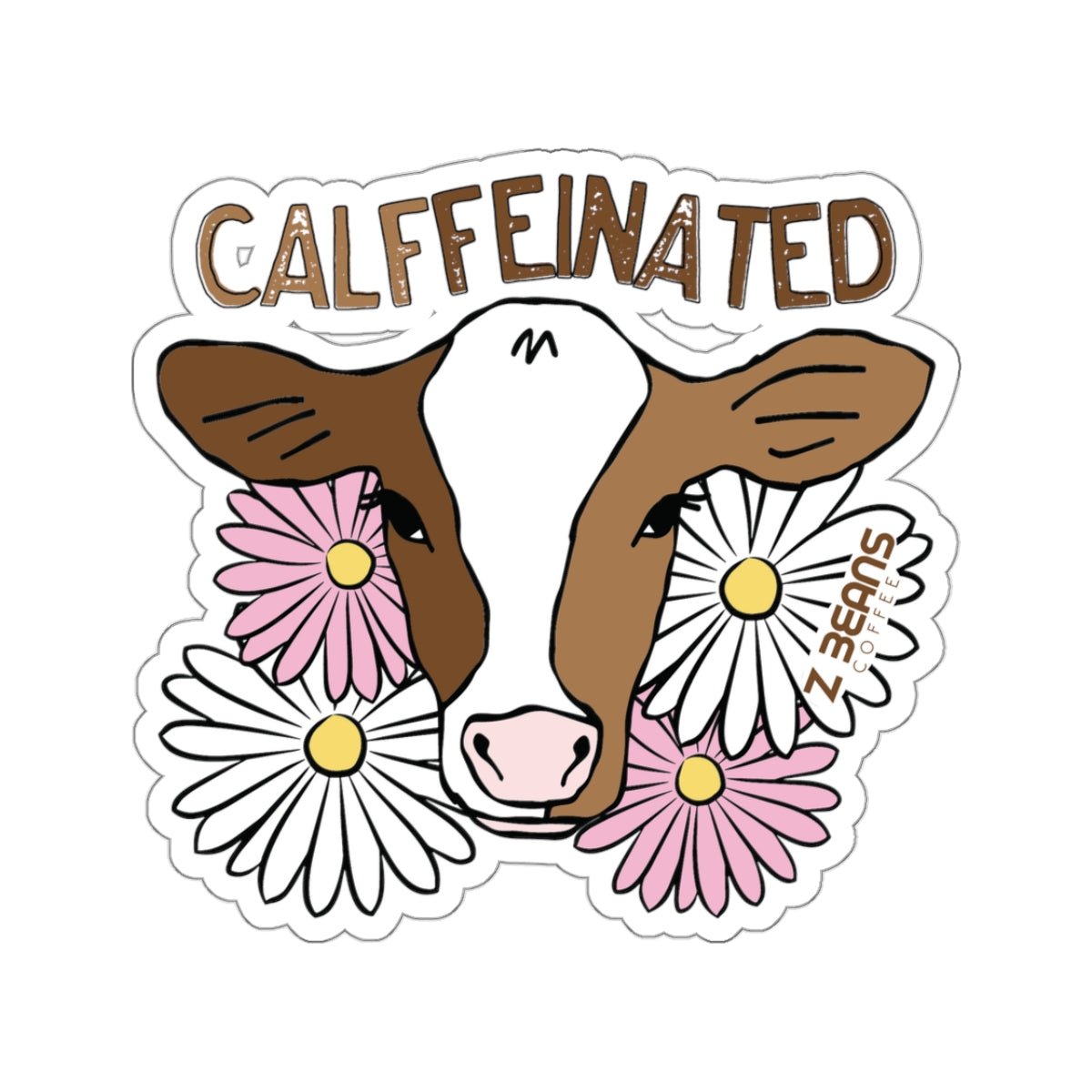 Calffeinated Z Beans Coffee Sticker