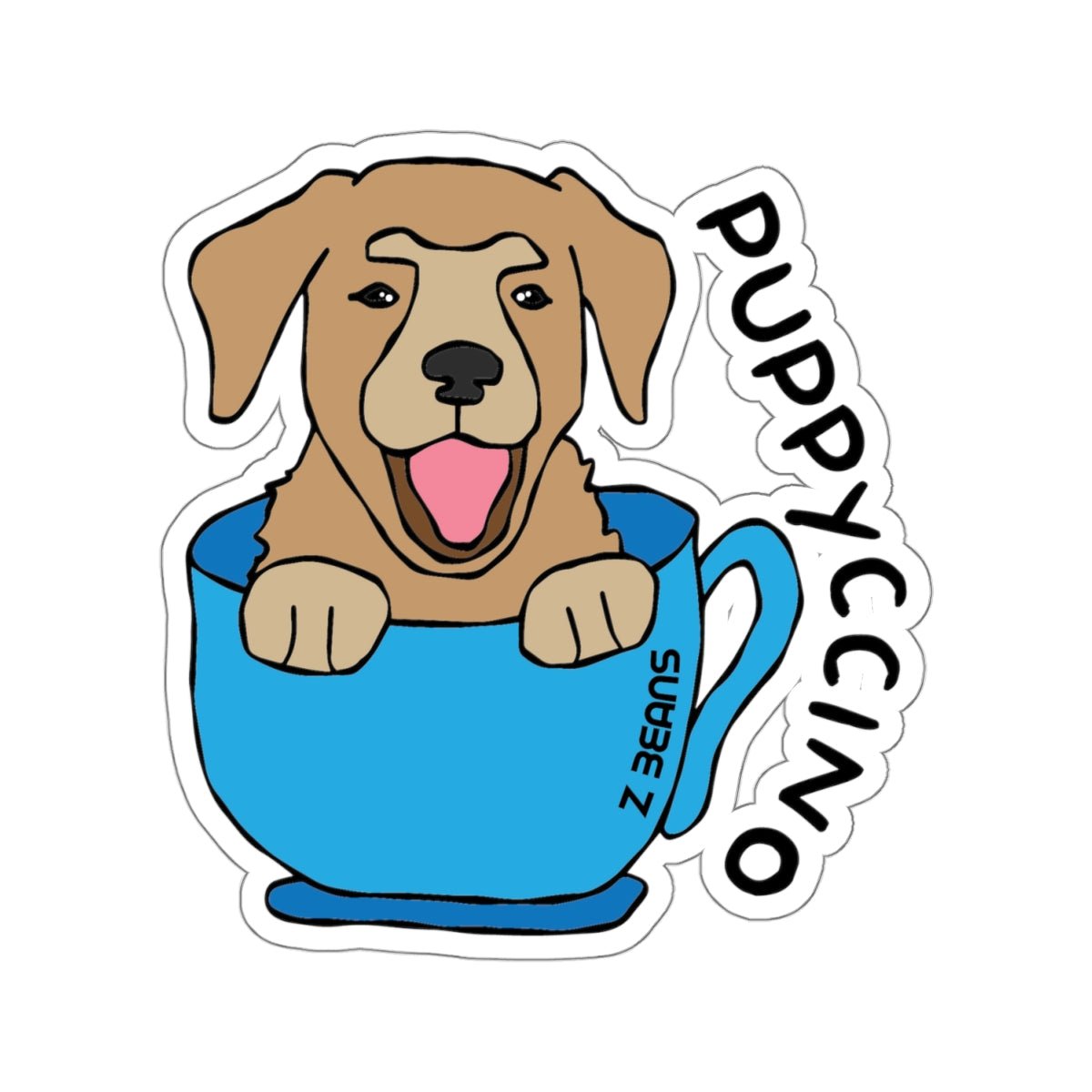 Golden Retriever Puppyccino Sticker