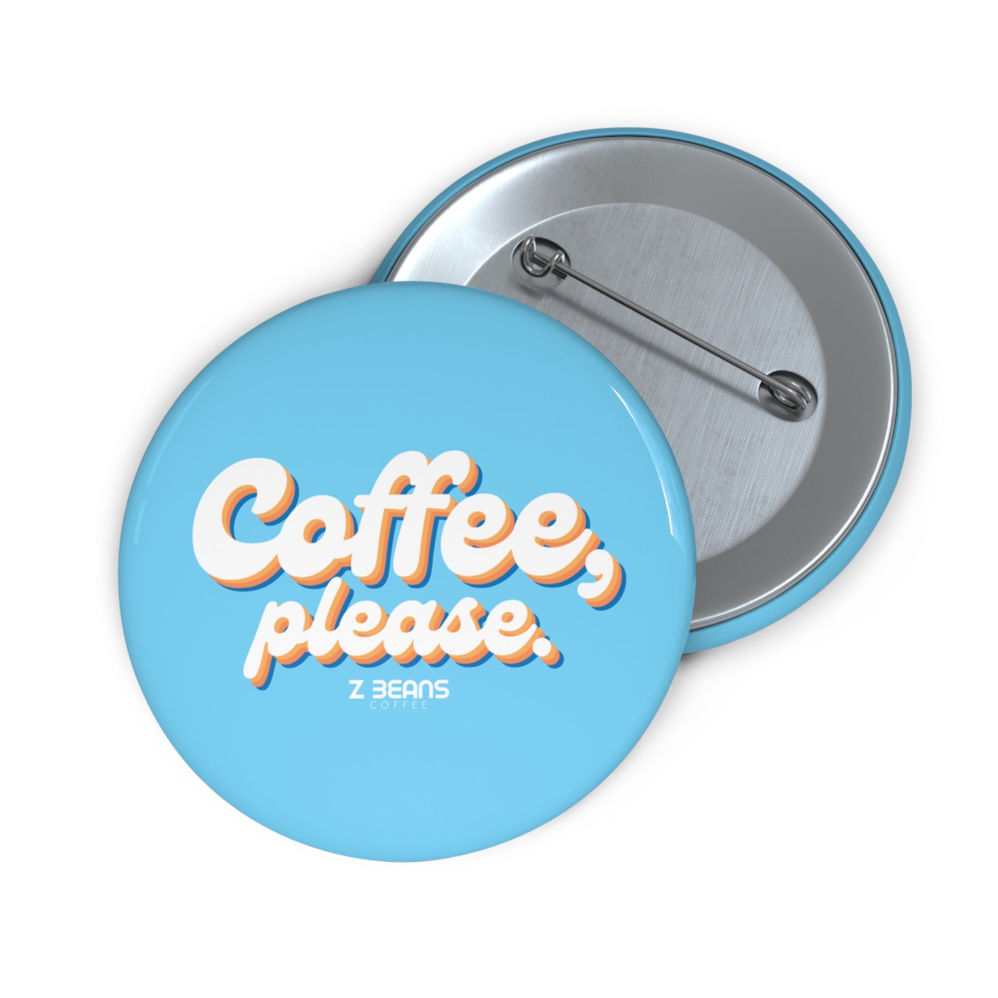 Coffee, Please Retro Pin Button